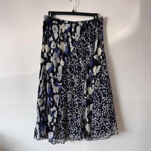 Vintage Jessica Maxi Skirt Floral Two Tone Womens Sz 18W Boho Hippie Coquette